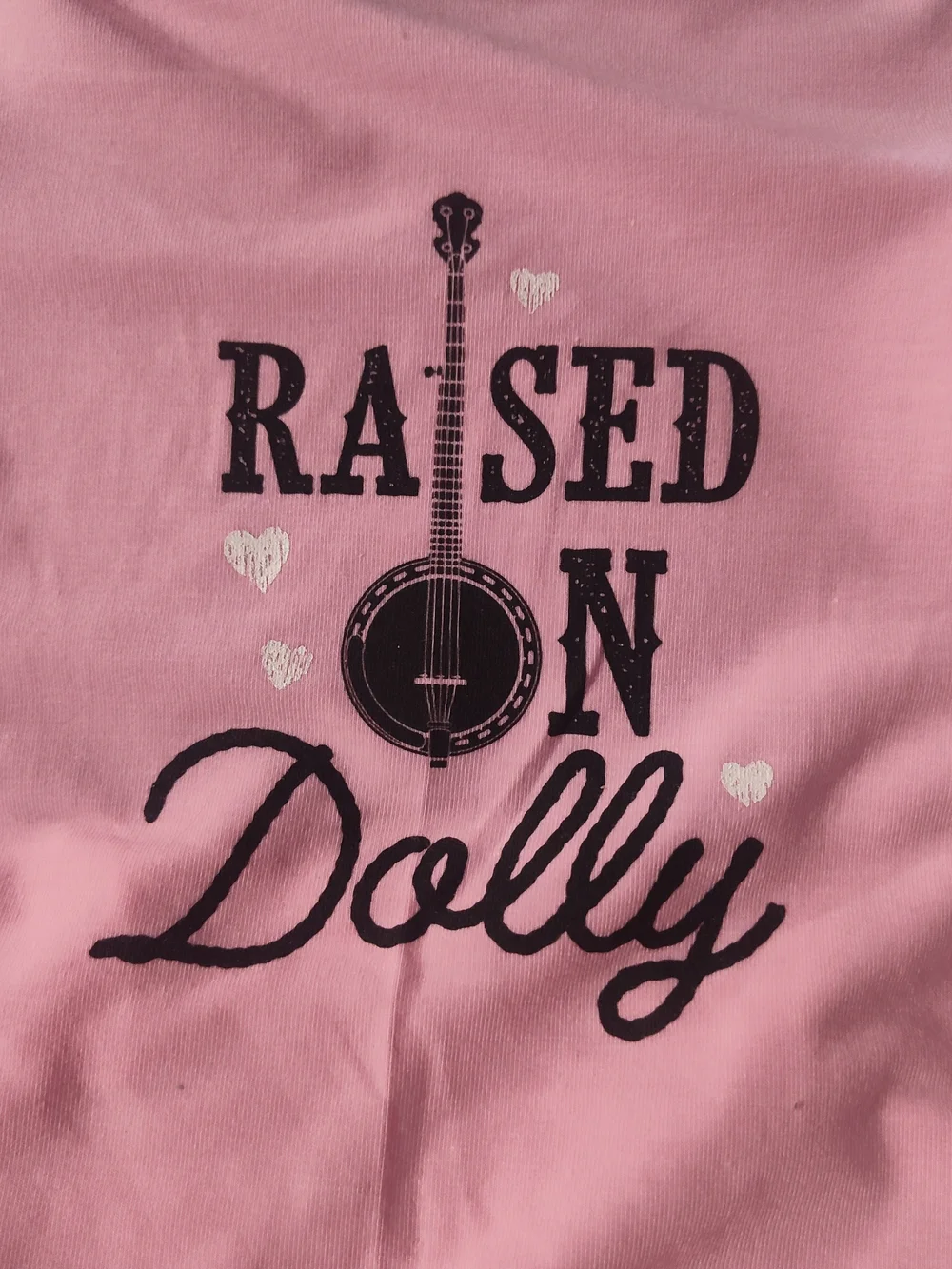 Doggy Parton Raised on Dolly Pink Doggy Graphic Shirt Size Small